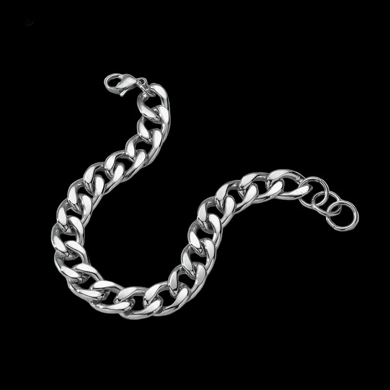 Classic Cuban Chain Bracelet – Stainless Steel