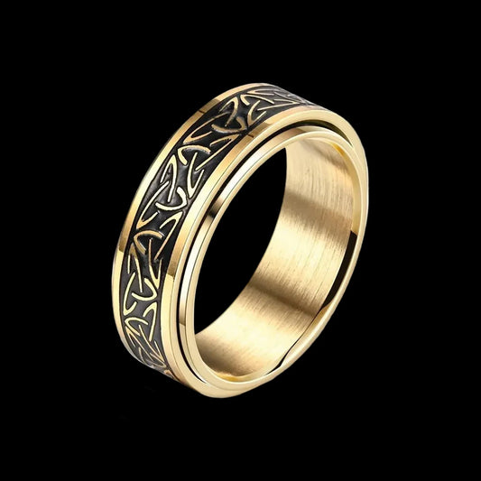 Viking Rune Spinner Ring – Rotating Band Collection