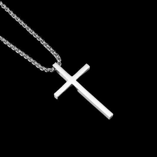 Titanium Cross Necklace – Minimalist Crucifix Pendant