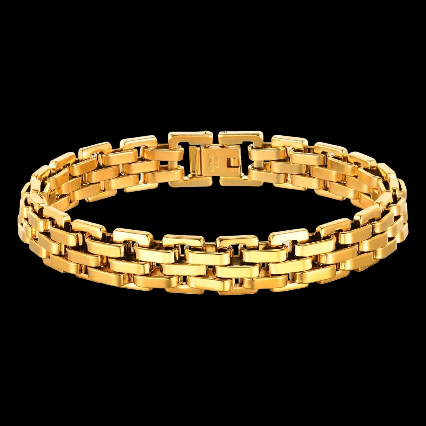 Thick Link Bracelet – Stainless Steel Watch Band Style