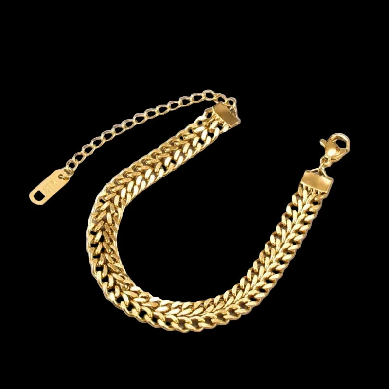 Luxury Thick Cuban Chain Bracelet – Stainless Steel | waterproof pendant