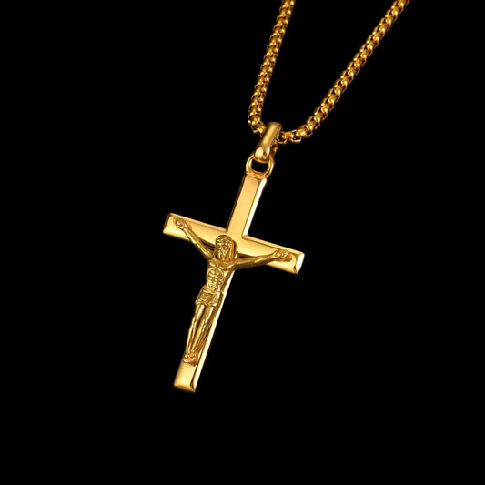 Stainless Steel Cross Necklace – Minimalist Christian Pendant