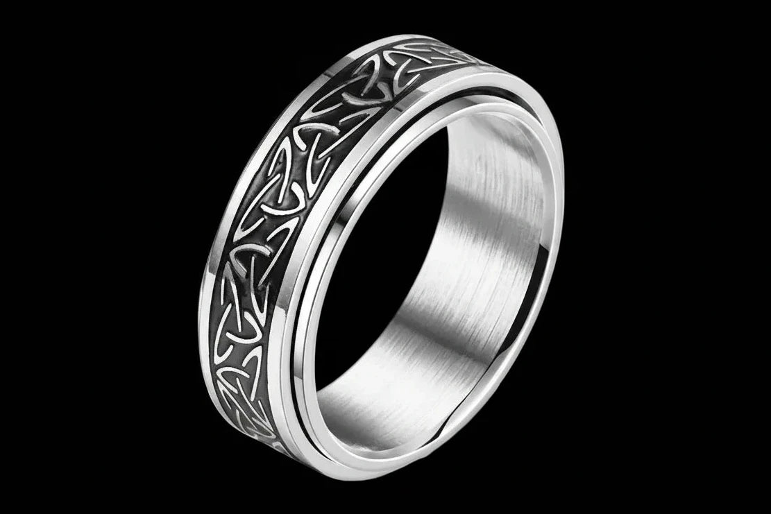 Viking Rune Spinner Ring –  Rotating Band Collection