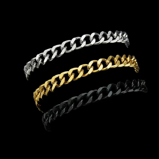 Men’s Cuban Chain Bracelet – Stainless Steel Iced Link Bracelet