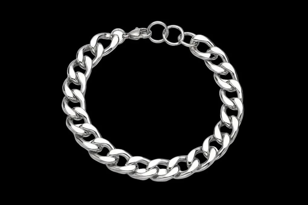 Classic Cuban Chain Bracelet – Stainless Steel