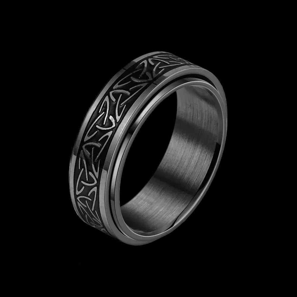 Viking Rune Spinner Ring –  Rotating Band Collection