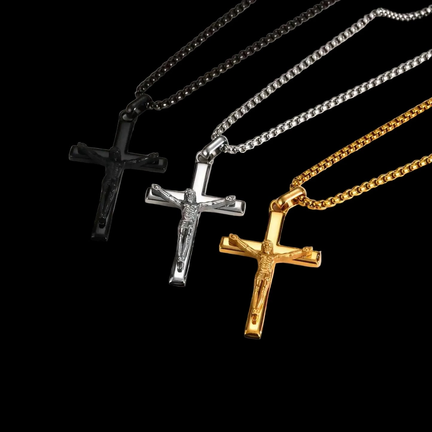 Stainless Steel Cross Necklace – Minimalist Christian Pendant
