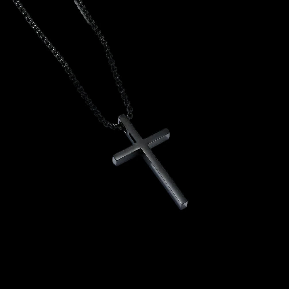 Titanium Cross Necklace – Minimalist Crucifix Pendant