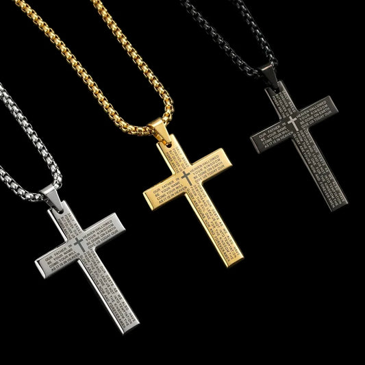 Stainless Steel Cross Necklace – Premium Pendant Chain
