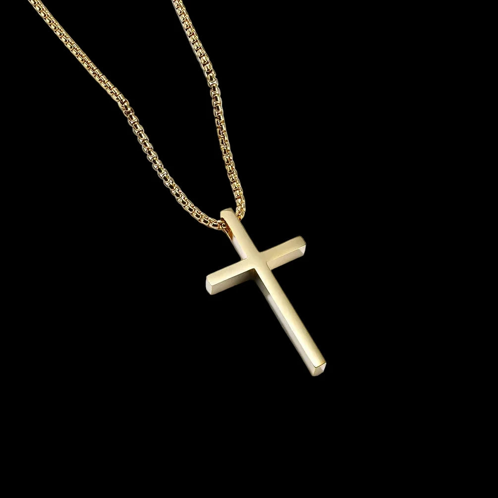 Titanium Cross Necklace – Minimalist Crucifix Pendant