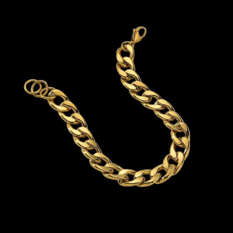 Classic Cuban Chain Bracelet – Stainless Steel