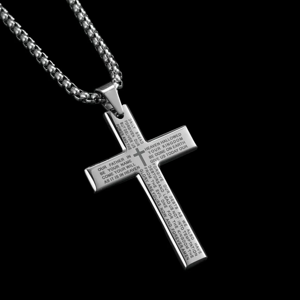 Stainless Steel Cross Necklace – Premium Pendant Chain
