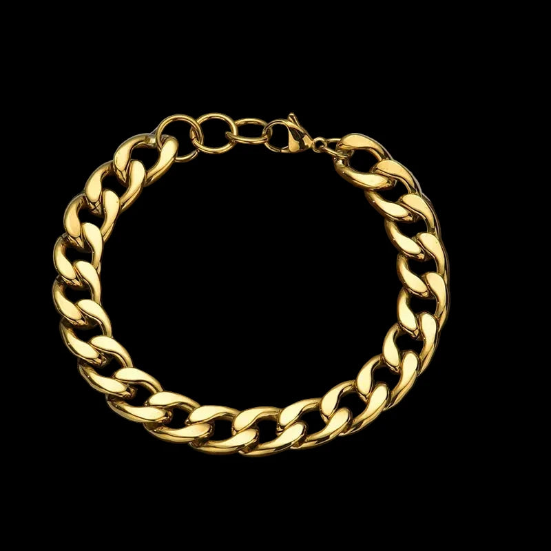 Classic Cuban Chain Bracelet – Stainless Steel